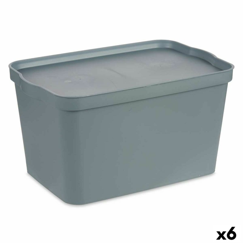 Boîte de rangement avec couvercle Kipit TP596-2 Gris Plastique 24 L 29