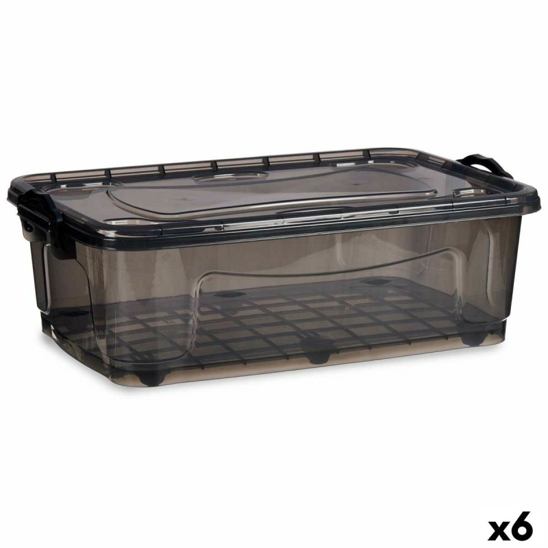 Boîte de rangement avec roues Anthracite Plastique 30 L 40 x 20