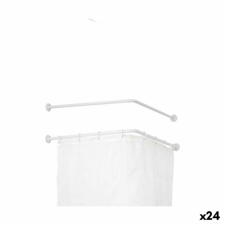 Tringle à Rideau Berilo B0769L Blanc Aluminium 80 cm De douche (24 Unités)