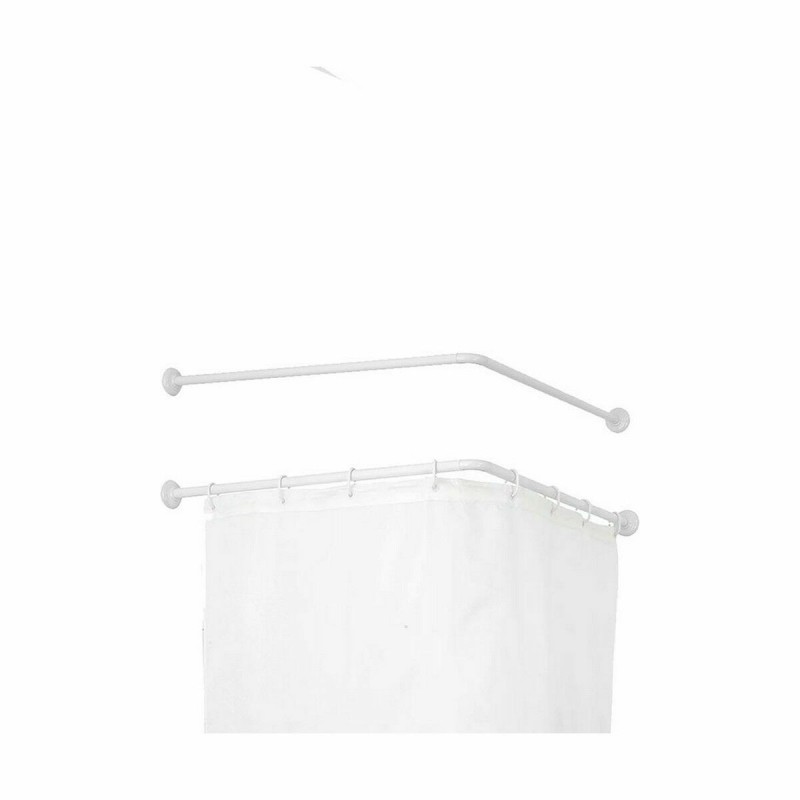 Tringle à Rideau Berilo B0769L Blanc Aluminium 80 cm De douche (24 Unités)