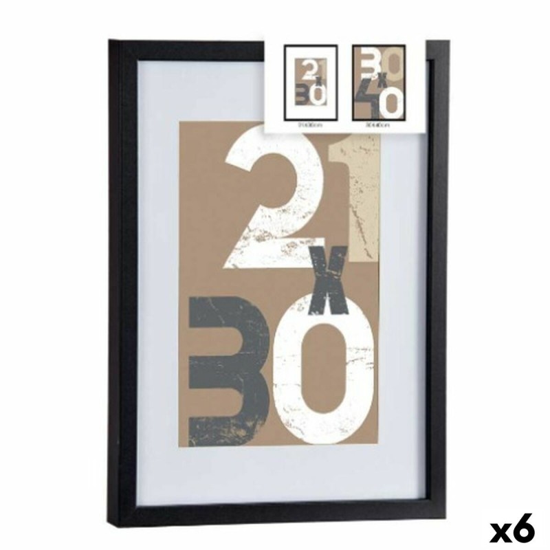 Porte photos mural Noir verre Bois MDF 32