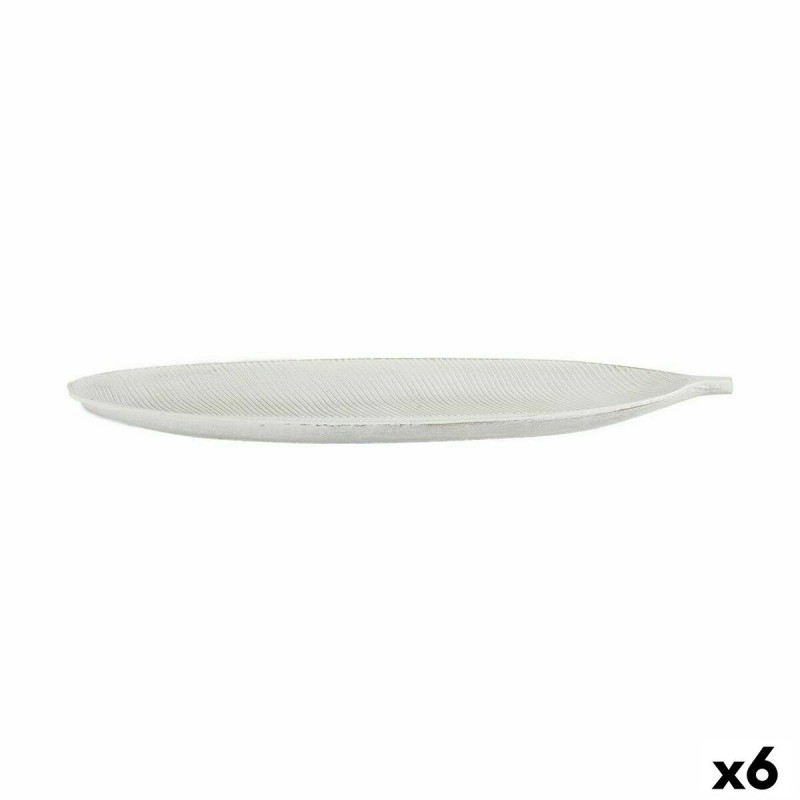 Plateau Blanc Bois MDF Feuille d'une plante 49 x 2