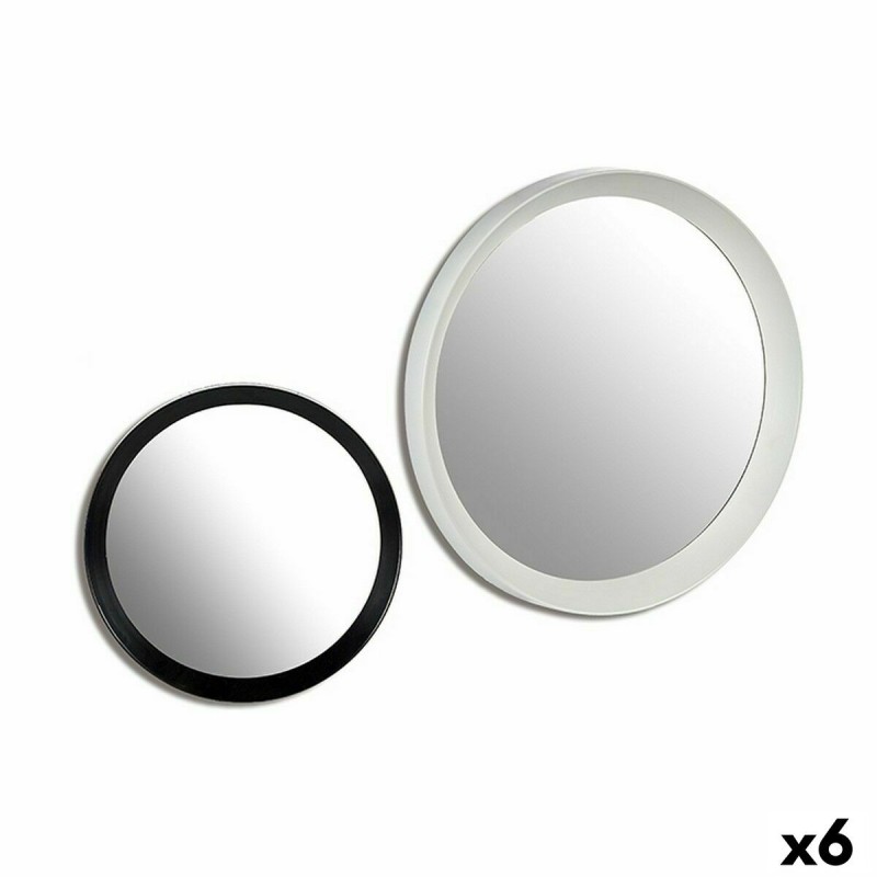 Miroir mural KM413 Blanc Noir 52 x 4