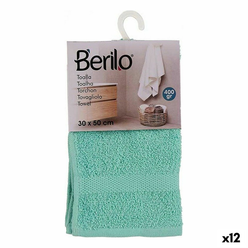 Serviette de toilette Berilo 5311 Turquoise 80 % coton 20 % Polyester 30 x 0