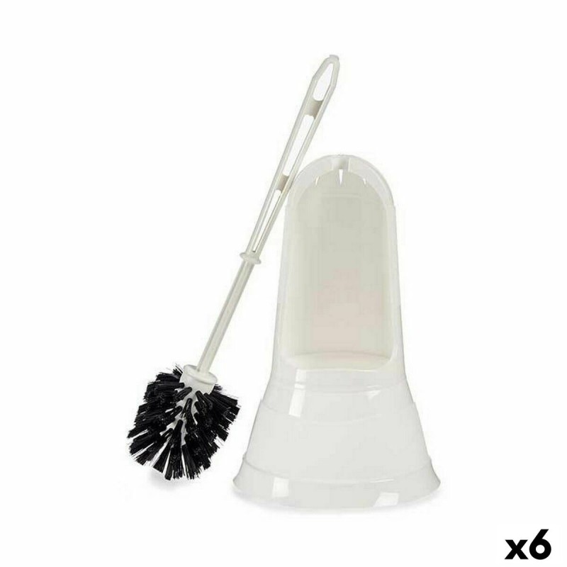 Brosse de salle de wc Berilo 151C6-B Blanc Noir PVC polypropylène 16 x 36