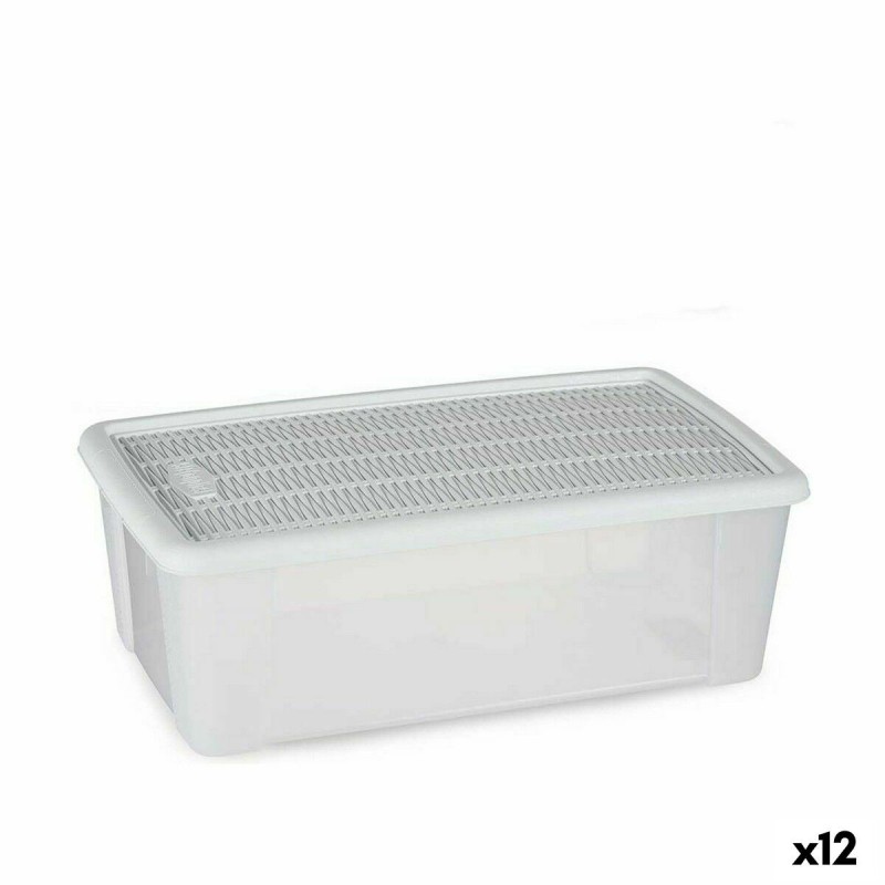 Boîte de rangement avec couvercle Stefanplast Elegance Blanc Plastique 5 L 19