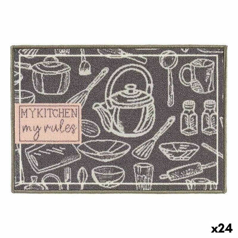 Tapis Kinvara My Kitchen Gris 40 x 60 cm Polyvalents (24 Unités)