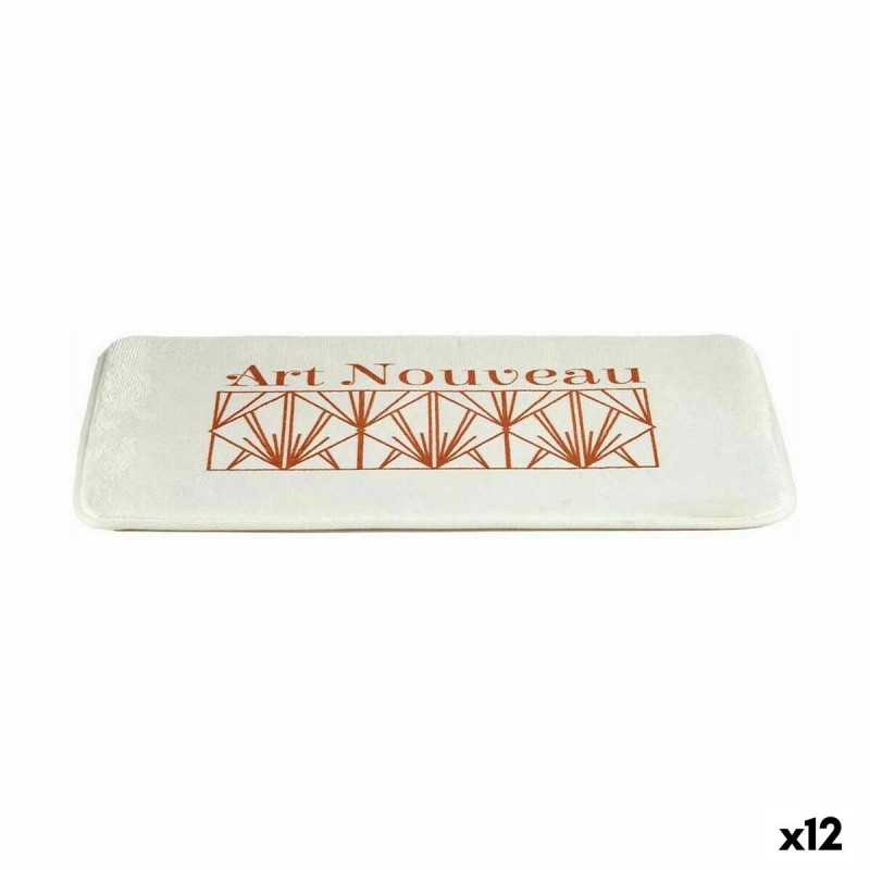 Tapis de bain Berilo Art Nouveau Blanc Bronze 40 x 1