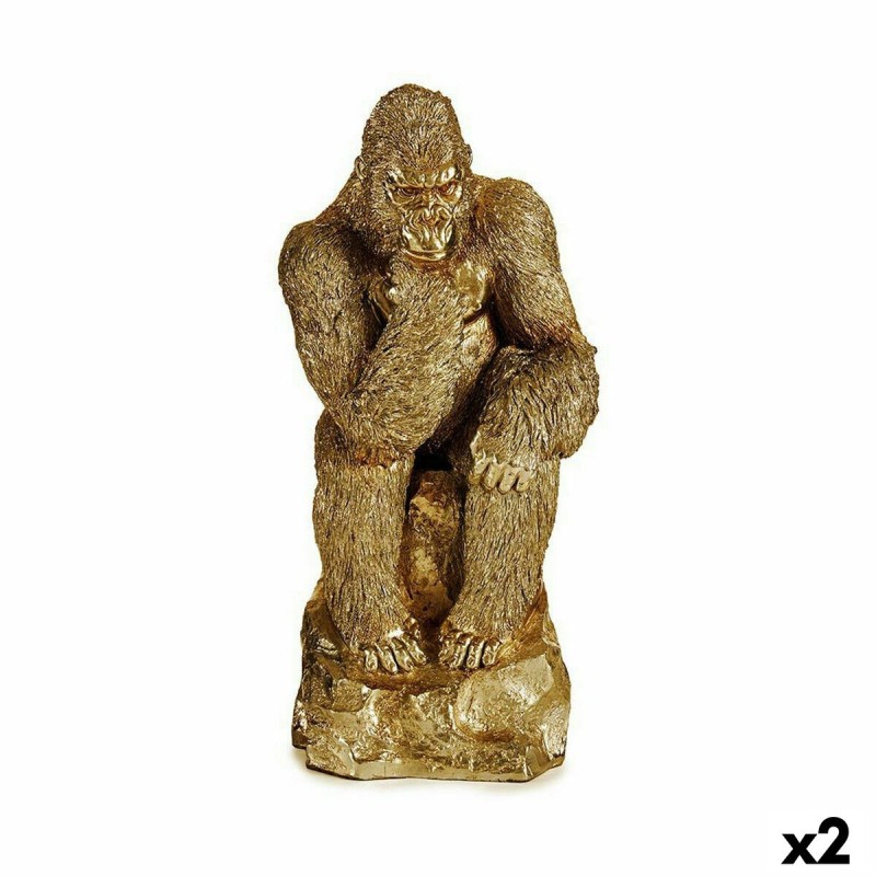 Figurine Décorative Gorille Doré 20