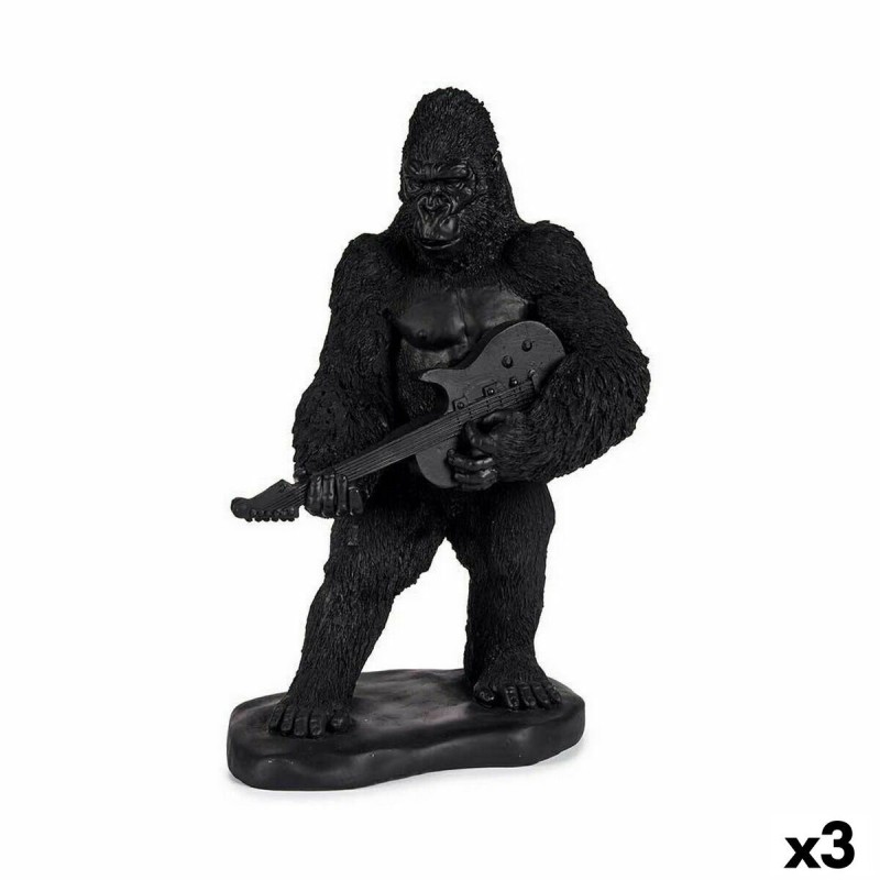 Figurine Décorative Gorille Guitare Noir 17