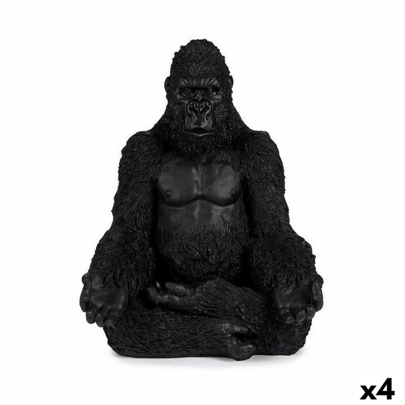 Figurine Décorative Gorille Yoga Noir 19 x 26