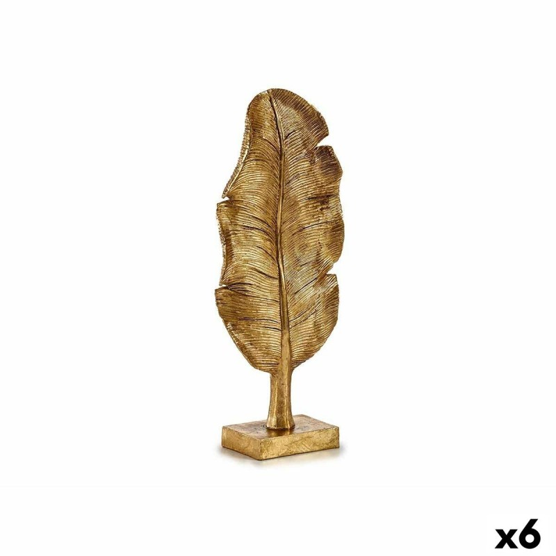 Figurine Décorative Feuille d'une plante Doré 8 x 43