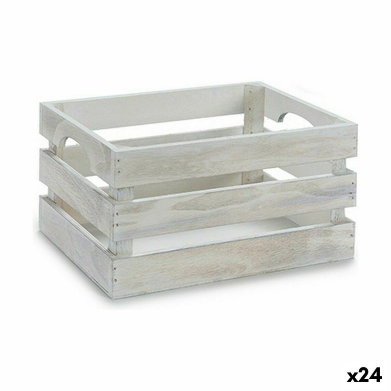 Boîte Décorative Blanc Bois de peuplier 26