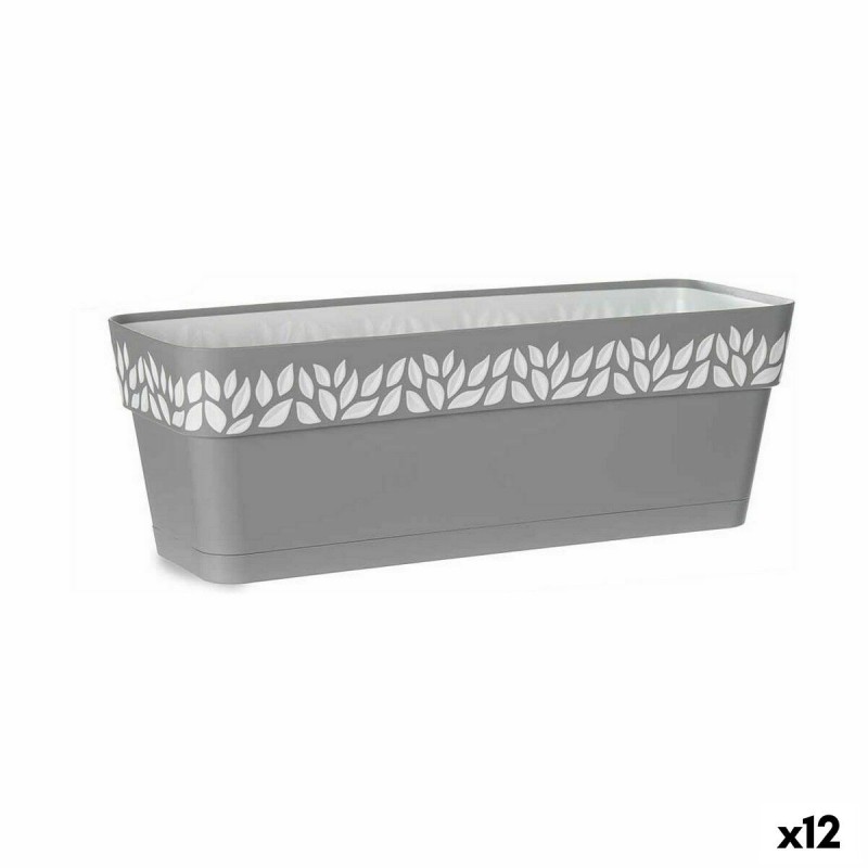 Jardinière auto-arrosante Stefanplast Cloe Gris Plastique 49