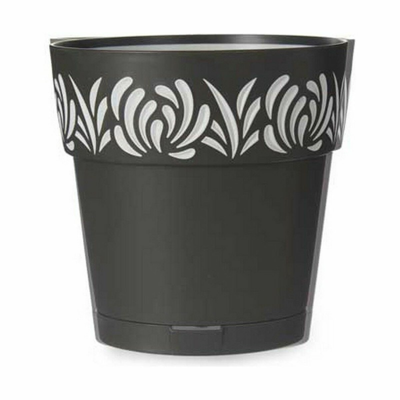 Pot auto-arrosant Stefanplast Gaia Anthracite Plastique 19 x 19 x 19 cm (12 Unités)