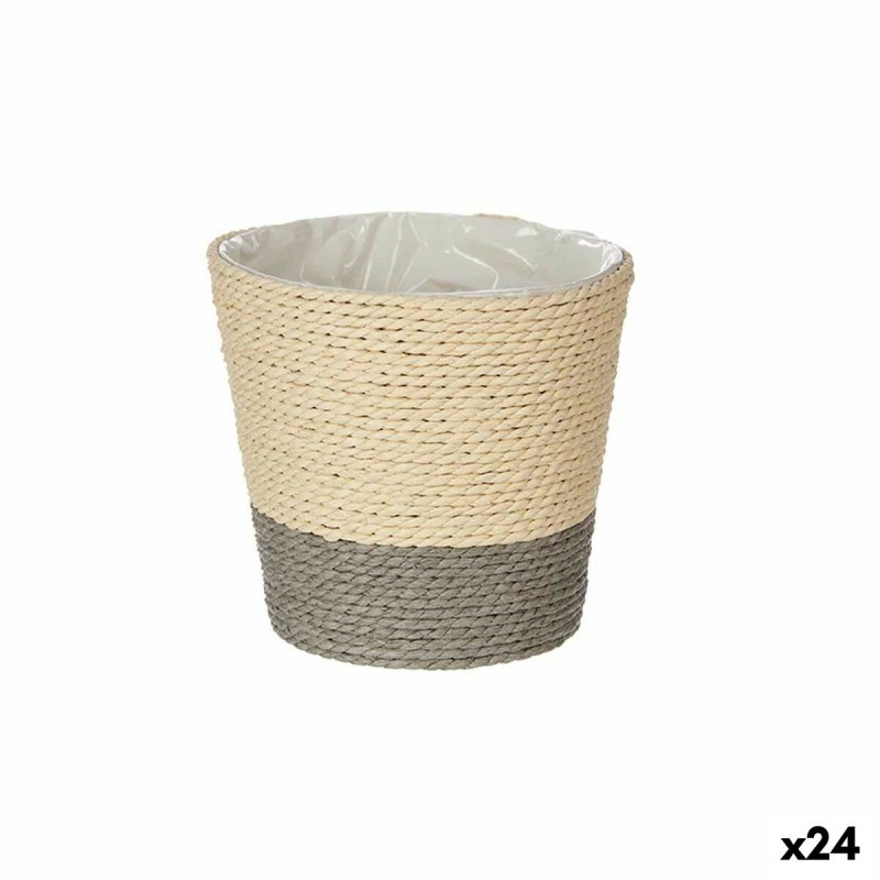 Cache-pot Ibergarden 86442 Gris Corde Plastique 14 x 12