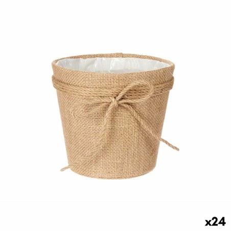 Cache-pot Ibergarden 86450 Marron Tissu Lien 16 x 15 x 16 cm (24 Unités)