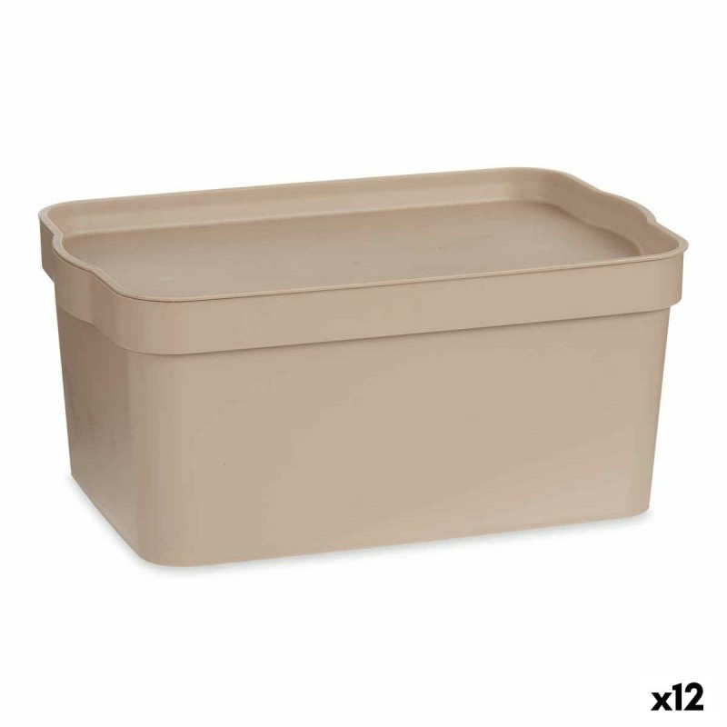 Boîte de rangement avec couvercle Kipit TP594-3 Beige Plastique 7