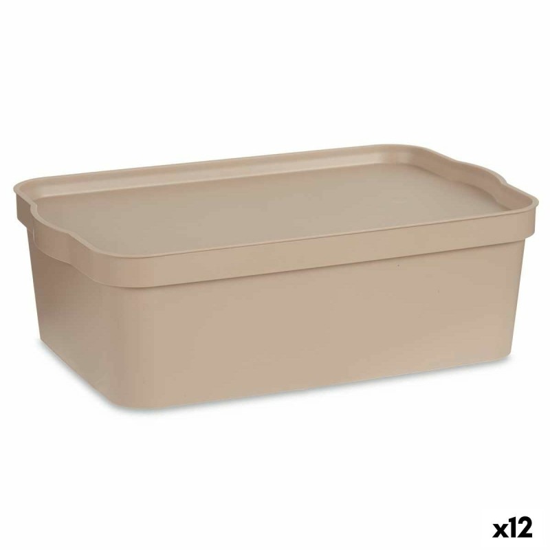 Boîte de rangement avec couvercle Kipit TP595-3 Beige Plastique 14 L 29