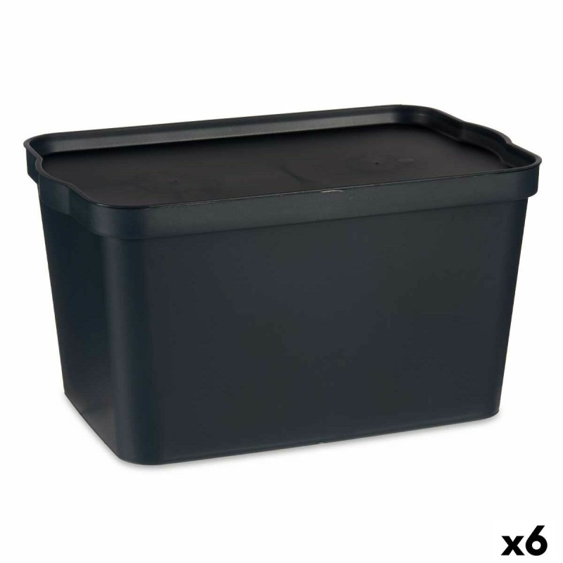 Boîte de rangement avec couvercle Kipit TP596-1 Anthracite Plastique 24 L 29