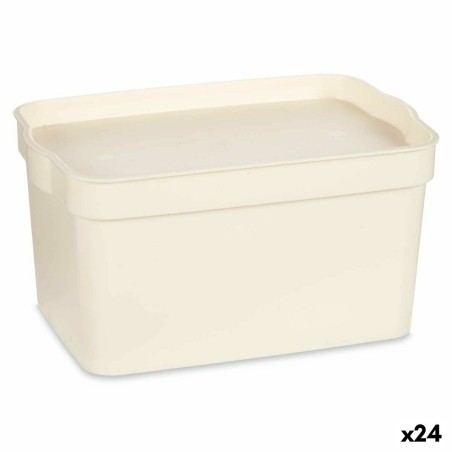 Boîte de rangement avec couvercle Kipit TP592-4 Crème Plastique 2