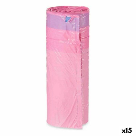 Sacs à ordures Parfumé Fermeture automatique Rose Polyéthylène 15 Unités 30 L