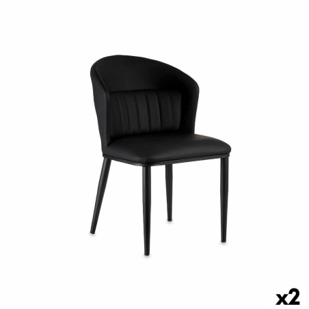 Fauteuil Rond Noir Acier 51 x 83