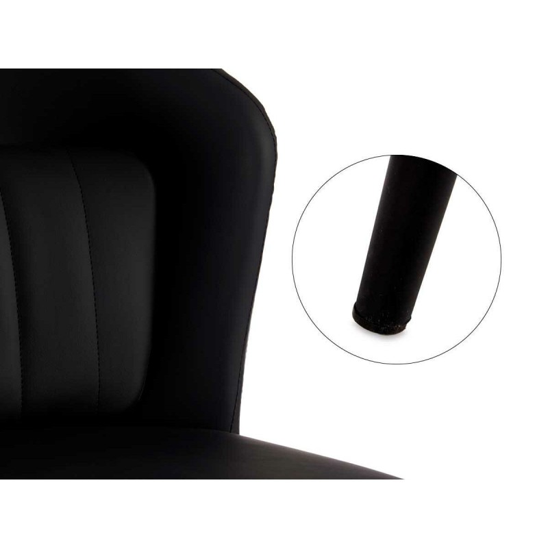 Fauteuil Rond Noir Acier 51 x 83,5 x 54 cm (2 Unités)