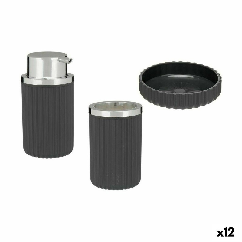 Ensemble de Bain Berilo 3318-3 Anthracite Plastique (12 Unités)