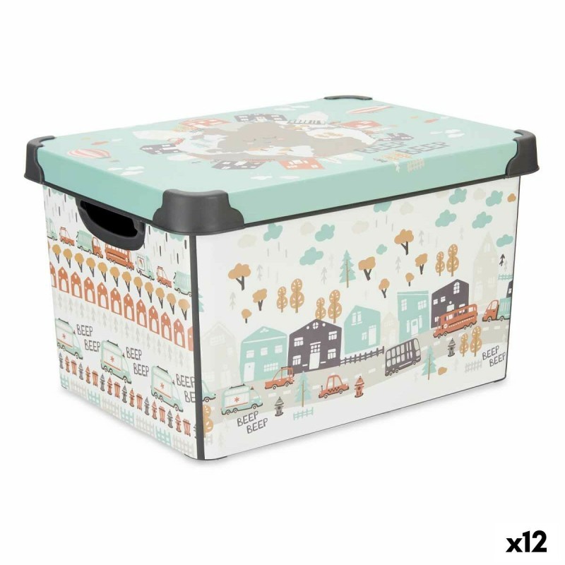 Boîte de rangement avec couvercle Kipit STYLE BOX-17L-6 Plastique Route 17 L 27