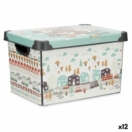 Boîte de rangement avec couvercle Kipit STYLE BOX-22L-6 Plastique Route 22 L 29