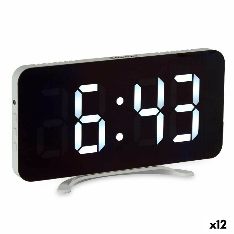 Montre Numérique de Table Blanc ABS 15