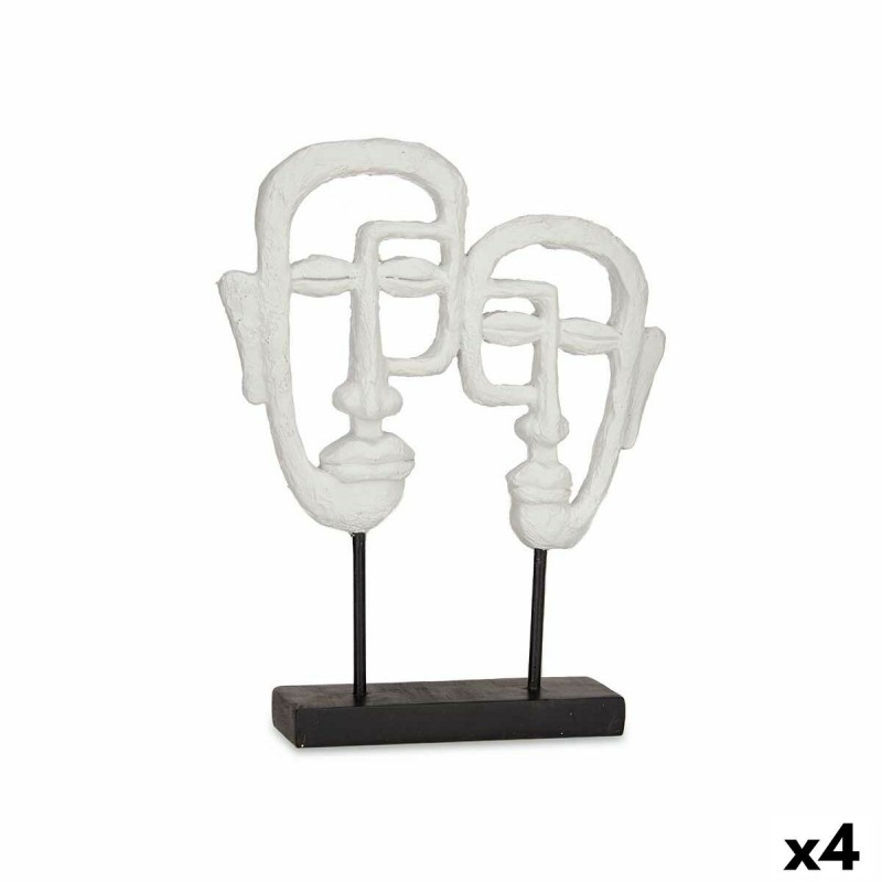 Figurine Décorative Visage Blanc 27 x 32