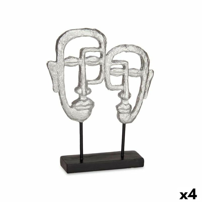 Figurine Décorative Visage Argenté 27 x 32