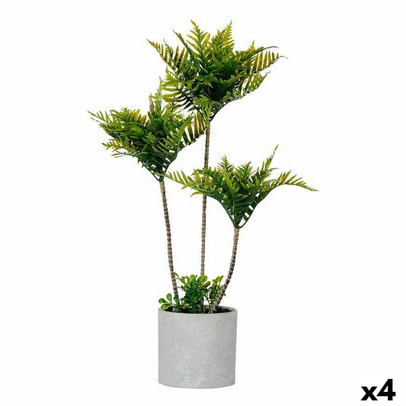 Plante décorative Ibergarden XD22-1826 Plastique Ciment Palmier 20 x 70 x 20 cm (4 Unités)