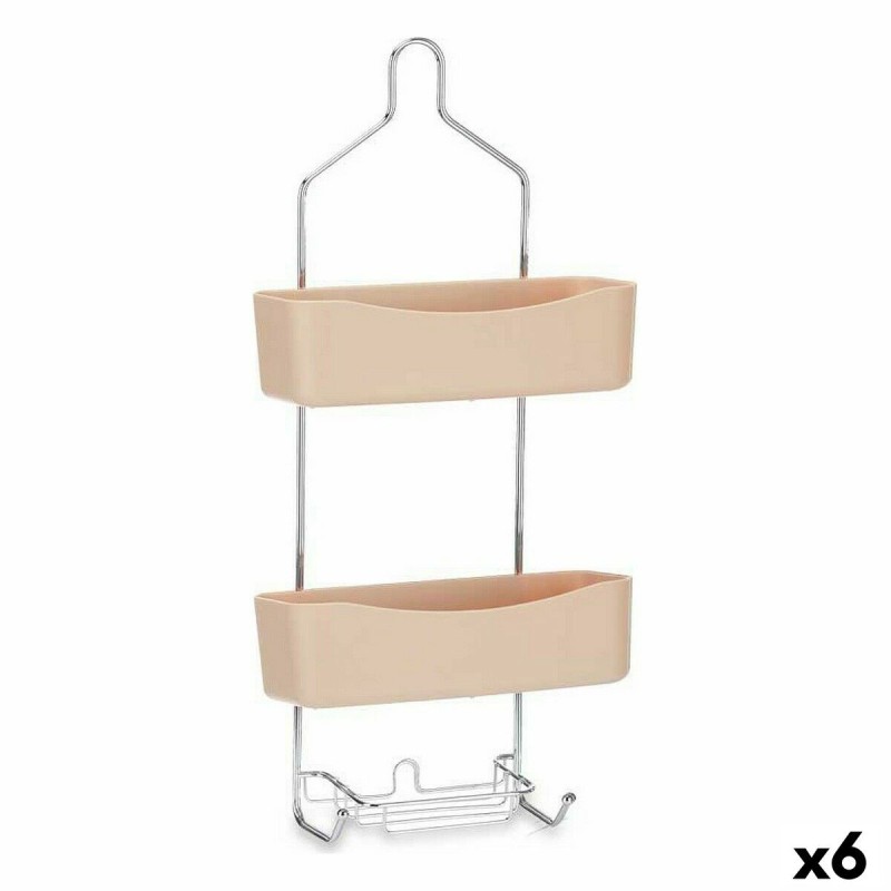 Rangement de douche Berilo W7072 - 384 Beige Métal Plastique 28 x 60 x 14 cm (6 Unités)