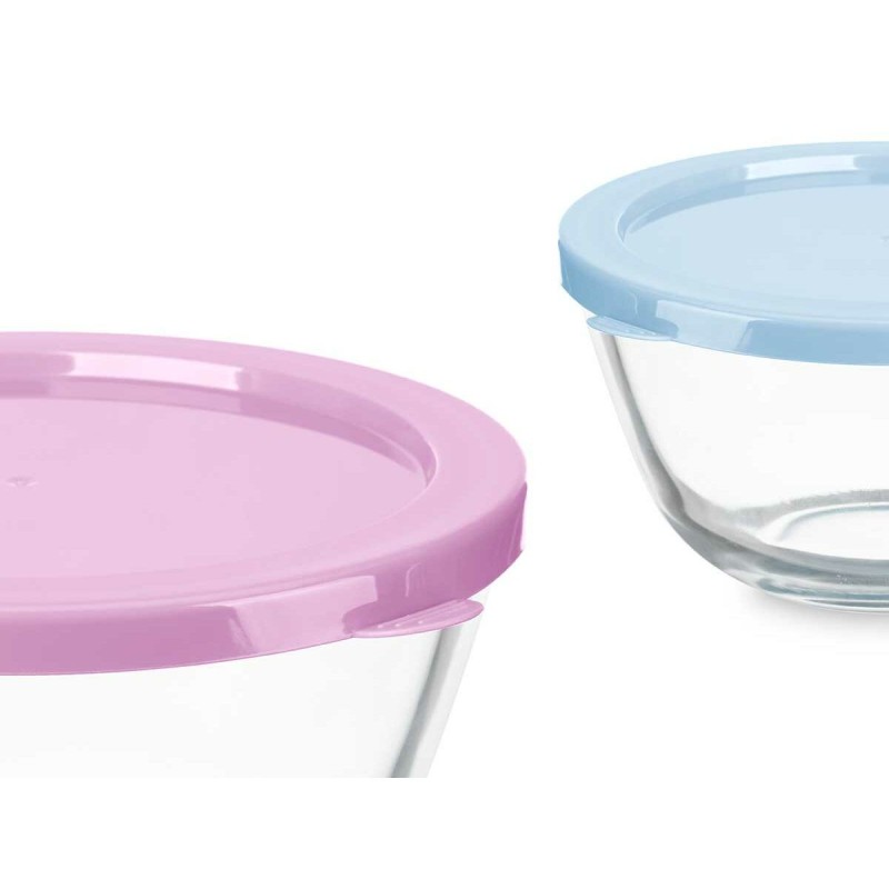 Ensemble de Boîtes à Lunch Vivalto B2-21-S4 Plastique Verre Borosilicaté 800 ml 1 L 1,6 L 2,1 L (4 Unités)