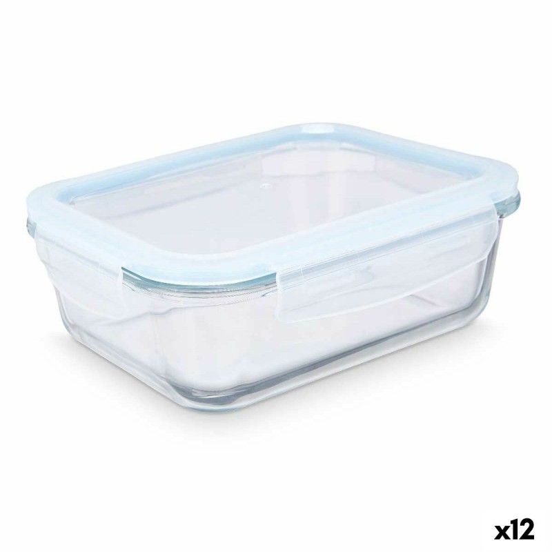 Boîte à lunch Vivalto 90549 Transparent Silicone Verre Borosilicaté 1 L 22 x 7 x 16