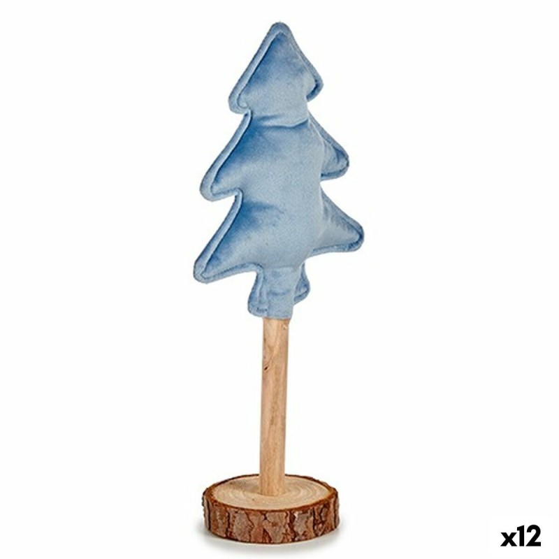 Sapin de Noël Polyester Bleu Bois 9