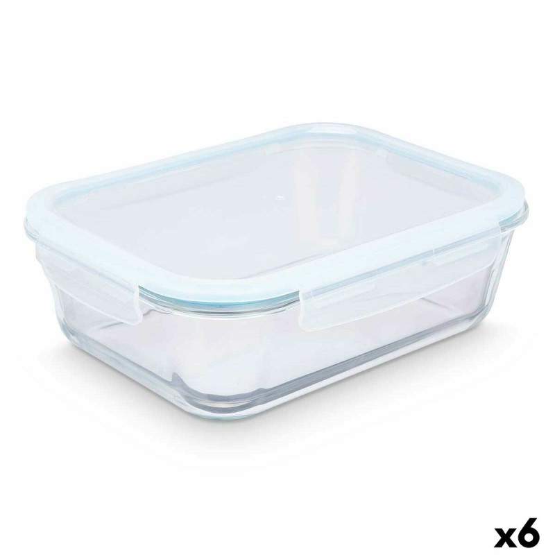 Boîte à lunch Vivalto C2-2800K Transparent Silicone Verre Borosilicaté 2