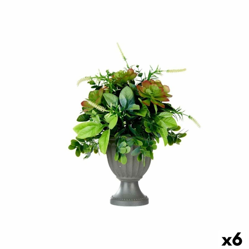 Plante décorative Ibergarden XD19-1370 Plastique Verre 25 x 36 x 25 cm (4 Unités)