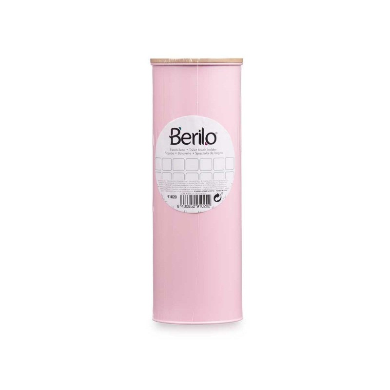 Brosse de salle de wc Berilo B1041C BAMBOO - 399 Rose Métal Bambou Plastique 9,5 X 27 X 9,5 cm (6 Unités)