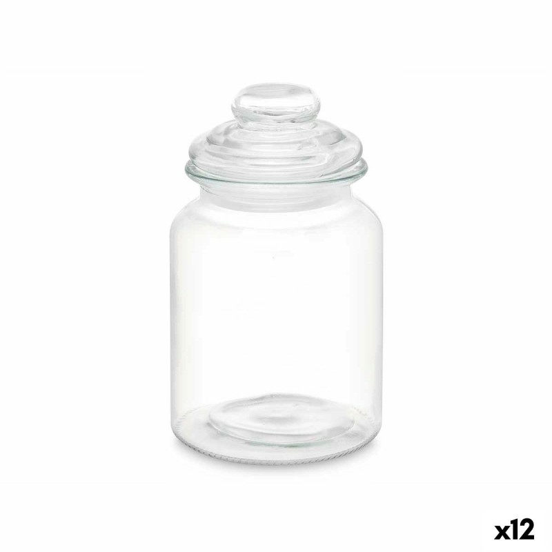 Bocal Vivalto CW-P00712-2/TH6 Transparent 900 ml Avec couvercle (12 Unités)