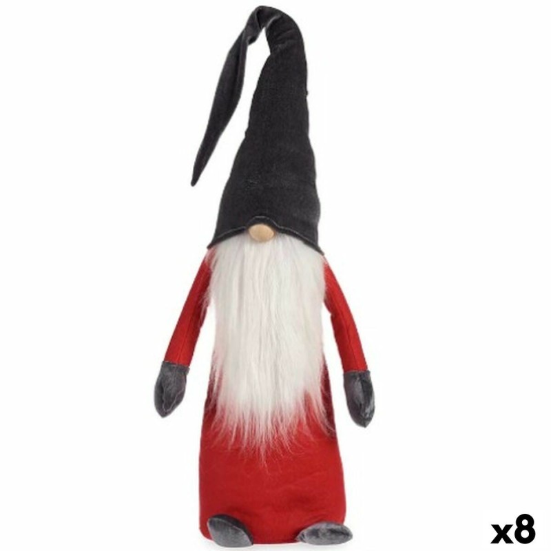 Figurine Décorative Gnome Blanc Rouge Gris Polyester Bois Sable 20 x 100 x 25 cm (8 Unités)