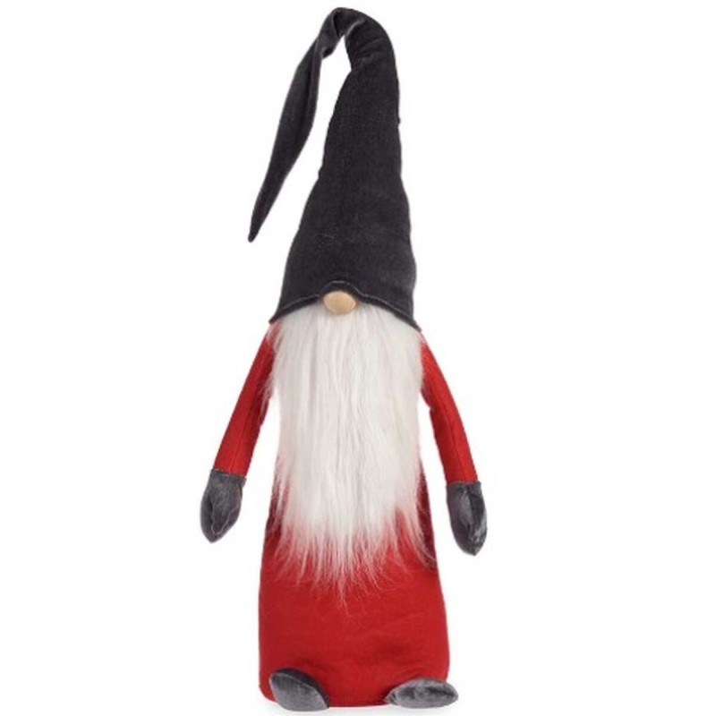 Figurine Décorative Gnome Blanc Rouge Gris Polyester Bois Sable 20 x 100 x 25 cm (8 Unités)