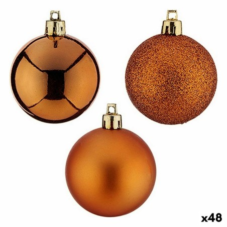 Lot de boules de Noël Orange 5 x 6 x 5 cm (48 Unités)