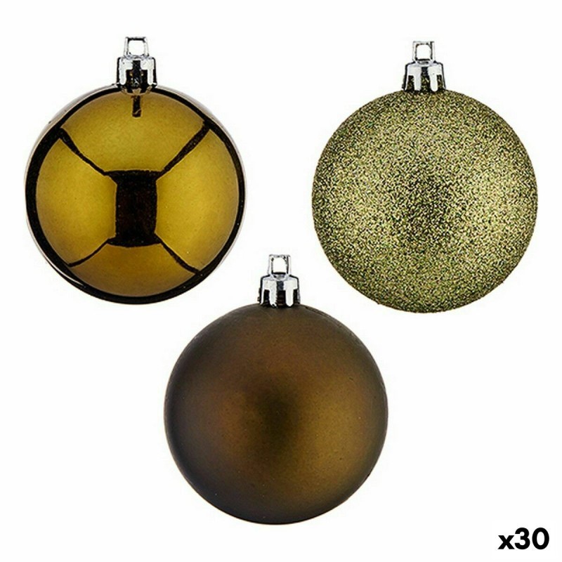 Lot de boules de Noël Vert Plastique 6 x 7 x 6 cm (30 Unités)