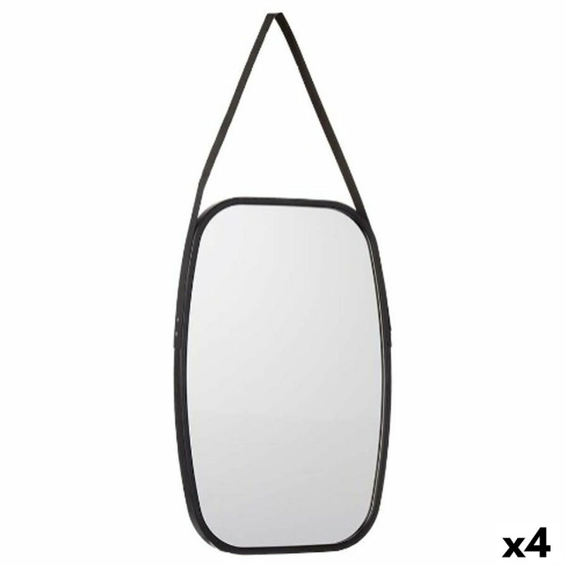 Miroir mural 1273 Noir 43 x 65 x 3 cm Rectangulaire (4 Unités)