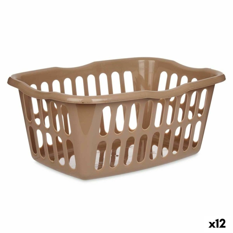 Panier Kipit 8067-T Taupe polypropylène 50 L 58 x 24 x 42 cm (12 Unités)