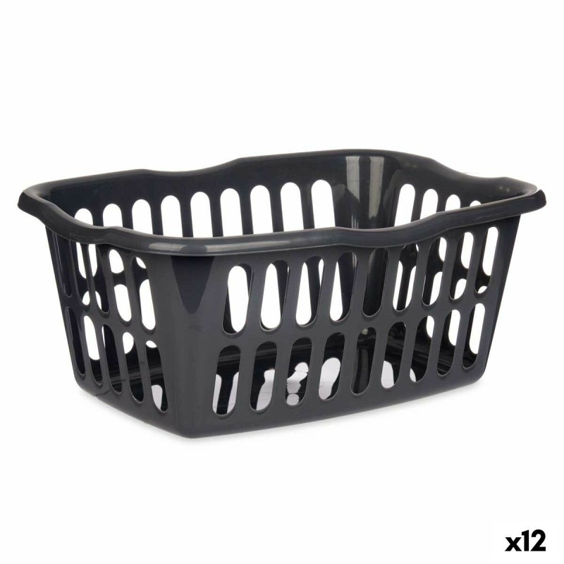 Panier Kipit 8067-A Anthracite polypropylène 50 L 58 x 24 x 42 cm (12 Unités)